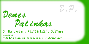 denes palinkas business card